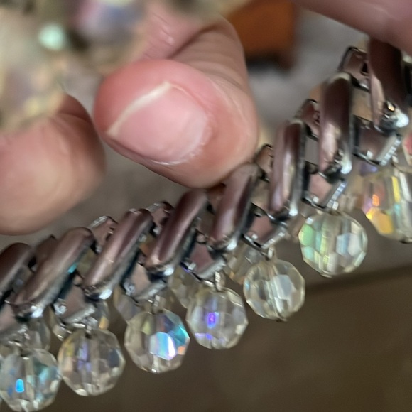 Vintage Cha Cha 1950 Aurora Borealis stretch bracelet - Picture 5 of 7